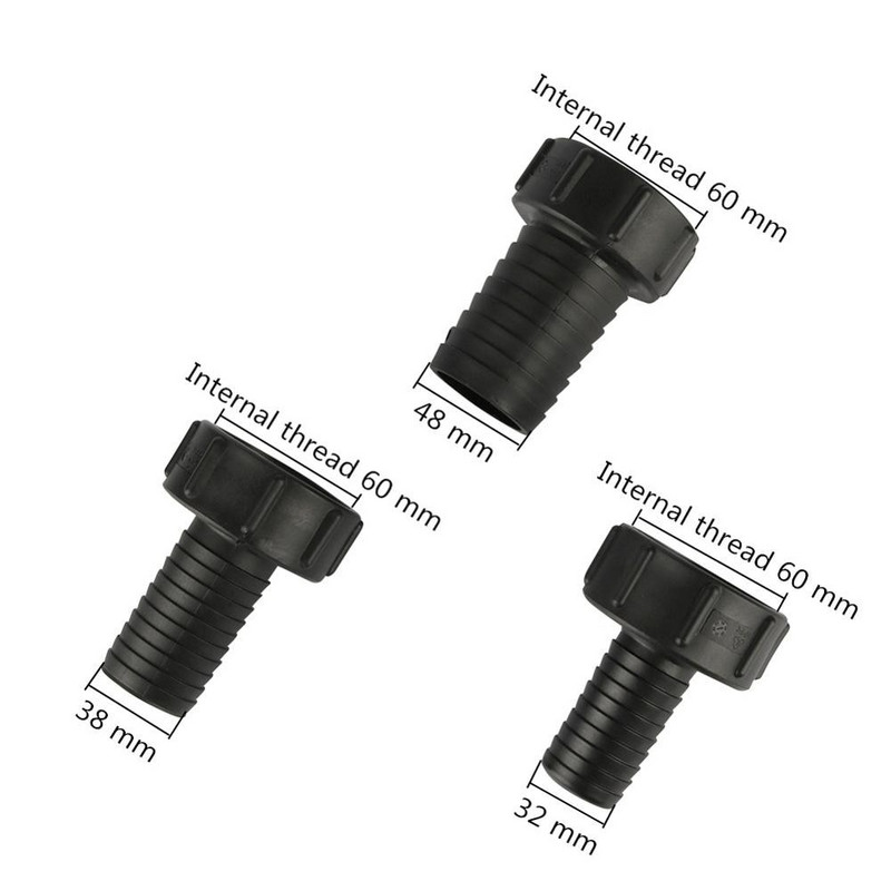 Bemeneti S60 durva belső menetes IBC tartály csatlakozó 3/4" 1" 1,5" 2" apa menet 1/2" 3/4" 1" 1,25" 1,5" 2" csőcsatlakozó kimenet