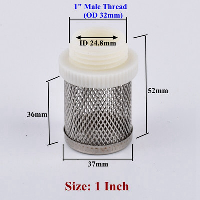 1/2"-4" 304 rozsdamentes acél szűrőernyő Akváriumi akvárium vízszivattyú bemeneti szűrő Mezőgazdasági víztakarékos öntözési szűrő