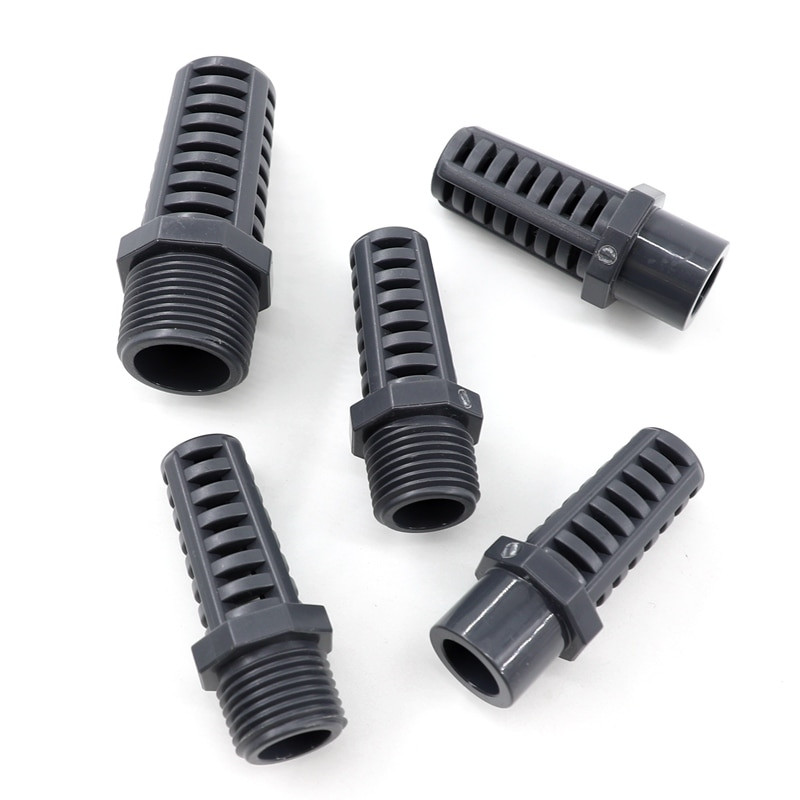 Φίλτρο εισόδου νερού δεξαμενής ψαριών 1/2"~2" Αρσενικό νήμα PVC Σωλήνα διαπερατό καπάκι φίλτρου Διχτυωτό σύνδεσμος Πλαστική αντλία νερού ενυδρείου