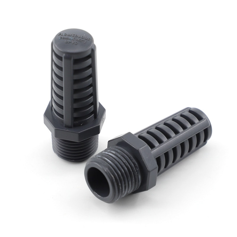 Φίλτρο εισόδου νερού δεξαμενής ψαριών 1/2"~2" Αρσενικό νήμα PVC Σωλήνα διαπερατό καπάκι φίλτρου Διχτυωτό σύνδεσμος Πλαστική αντλία νερού ενυδρείου