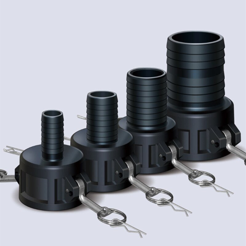 S60*6 Adaptor rezervor IBC Material PP Fiting Camlock, tip C, cuplare Camlock femela de 64 mm x 1" 1,5" 2" tija furtun