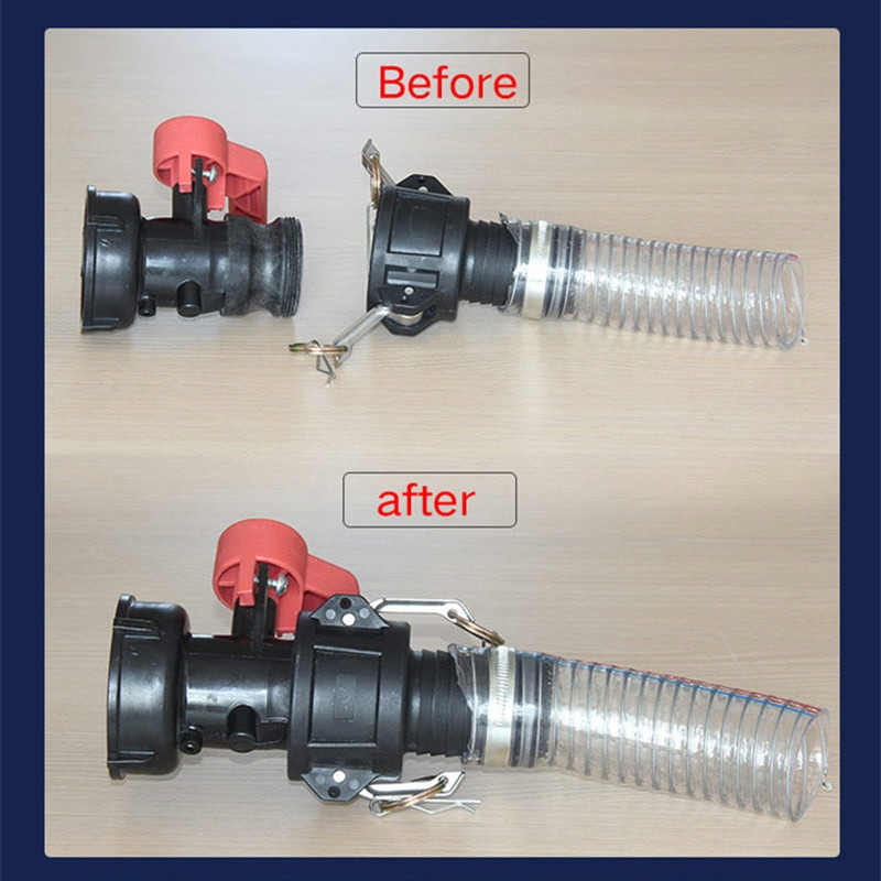 S60*6 Adaptor rezervor IBC Material PP Fiting Camlock, tip C, cuplare Camlock femela de 64 mm x 1" 1,5" 2" tija furtun