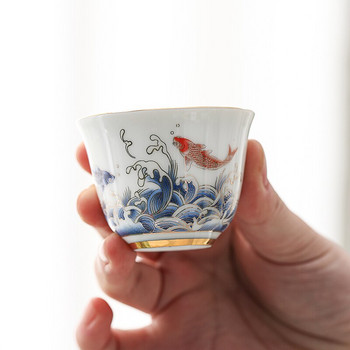 ΓΙΑΤΙ 1 τεμάχιο Vintage Wineglass Φλυτζάνι Τσάι ρετρό επαγγελματικό δώρο Ποτό σκεύη τσαγιού Αξεσουάρ Kung Fu Τελετή τσαγιού
