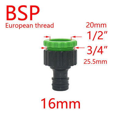 20db 4/7 tömlő gyorscsatlakozós kerti csap 1/2" 3/4" 1" anya - 1/4" 8/11 16 mm vízcső horgas csatlakozási öntözőrendszer adapter