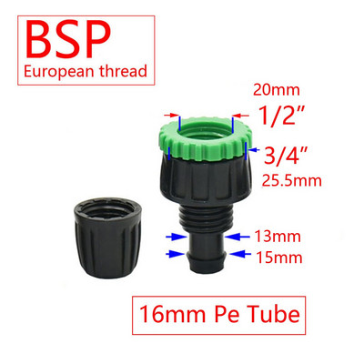 20db 4/7 tömlő gyorscsatlakozós kerti csap 1/2" 3/4" 1" anya - 1/4" 8/11 16 mm vízcső horgas csatlakozási öntözőrendszer adapter