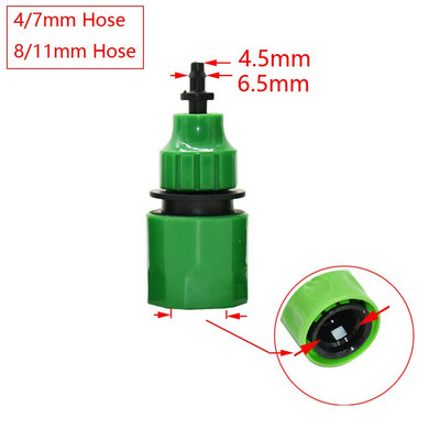 20db 4/7 tömlő gyorscsatlakozós kerti csap 1/2" 3/4" 1" anya - 1/4" 8/11 16 mm vízcső horgas csatlakozási öntözőrendszer adapter