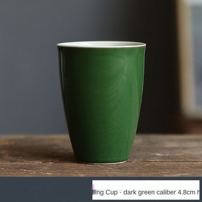 Rankomis dažytas meistras puodelis žolės medienos pilkos spalvos glazūra asmeninis arbatos puodelis porcelianinis Kung fu arbatos rinkinys aukšto puodelio arbatos puodelis Kvapius kvapnus puodelis