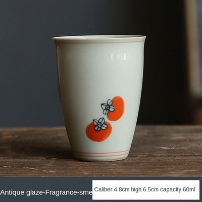 Rankomis dažytas meistras puodelis žolės medienos pilkos spalvos glazūra asmeninis arbatos puodelis porcelianinis Kung fu arbatos rinkinys aukšto puodelio arbatos puodelis Kvapius kvapnus puodelis