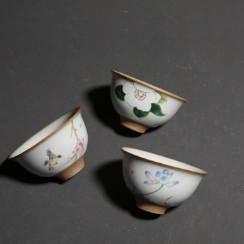 Κεραμικό Κεραμικό φλιτζάνι τσαγιού Κινέζικο Ru Kiln Φλιτζάνι Διαλογισμού Ταξιδιωτικό Χειροποίητο Αξεσουάρ Boutique Tea Bowl Master Cup Χειροποίητο σετ τσαγιού