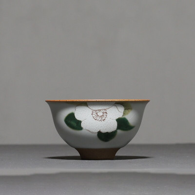 Kinijos Ru krosnies keramikinis arbatos puodelis Kelioninis meditacijos puodelis Rankomis dažytas Boutique arbatos puodelis Meistras puodelis Rankų darbo arbatos rinkinio priedai