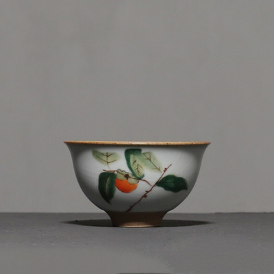 Kinijos Ru krosnies keramikinis arbatos puodelis Kelioninis meditacijos puodelis Rankomis dažytas Boutique arbatos puodelis Meistras puodelis Rankų darbo arbatos rinkinio priedai