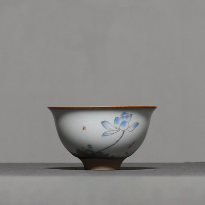 Kinijos Ru krosnies keramikinis arbatos puodelis Kelioninis meditacijos puodelis Rankomis dažytas Boutique arbatos puodelis Meistras puodelis Rankų darbo arbatos rinkinio priedai