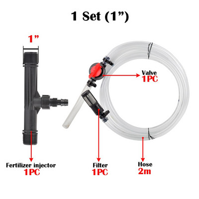Venturi väetisesüsteem 1/2 3/4 1 1,5-tolline niisutus Venturi automaatne väetise pihusti väetisesüstal 1 komplekt