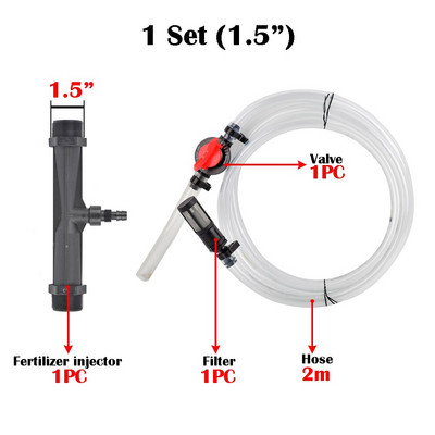 Venturi väetisesüsteem 1/2 3/4 1 1,5-tolline niisutus Venturi automaatne väetise pihusti väetisesüstal 1 komplekt