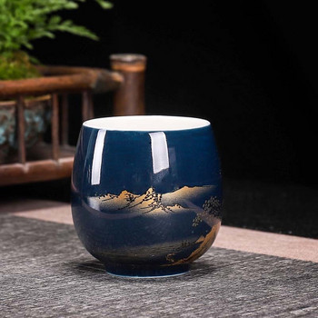 Ji Lan Mu Ye Zhan Керамичен комплект за чай Kung Fu Чаша за чай с голям капацитет Японска чаша за вода Единична чаша Tea Master Cup Купа за чай