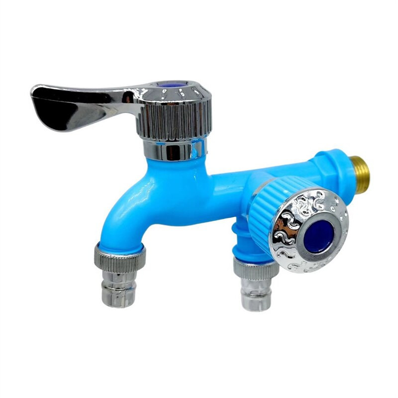 Dvigubo valdymo maišytuvas Dviejų išvadų vandens čiaupas 1/2 colio universalios sąsajos jungties maišytuvas Vonios sodo žarnos laistymo jungtis