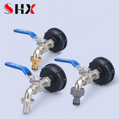 Vastupidav IBC paagi kraaniadapter S60*6 jäme keermega kuni 1/2`` 3/4`` veepistiku asendusklapi liitmik