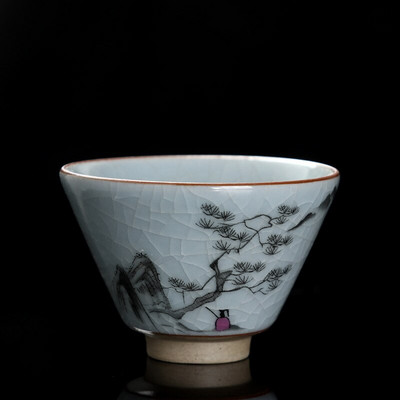 60 ml Chinez Ru Kiln deschidere ceașcă de ceai ceașcă de cafea bol mic de ceai Boutique Teaset Master ceașcă de ceai portabilă personală o singură ceașcă