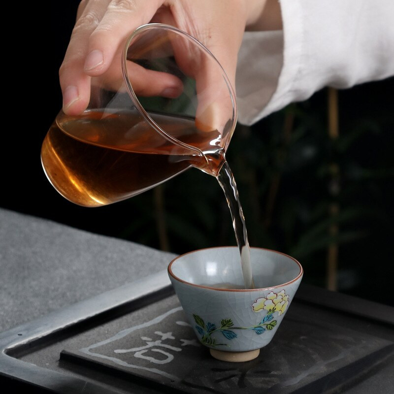 60 ml Chinez Ru Kiln deschidere ceașcă de ceai ceașcă de cafea bol mic de ceai Boutique Teaset Master ceașcă de ceai portabilă personală o singură ceașcă