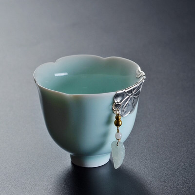 WHYOU Retro 50 ml keraminis arbatos vyno puodelis su priedais pakabinamas Kung Fu arbatos rinkinio puodelis Arbatos indai Vestuvių verslo dovanų arbatos ceremonija