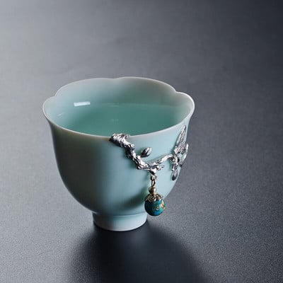 WHYOU Retro 50 ml keraminis arbatos vyno puodelis su priedais pakabinamas Kung Fu arbatos rinkinio puodelis Arbatos indai Vestuvių verslo dovanų arbatos ceremonija