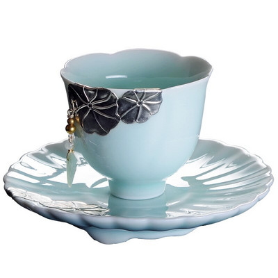 WHYOU Retro 50 ml keraminis arbatos vyno puodelis su priedais pakabinamas Kung Fu arbatos rinkinio puodelis Arbatos indai Vestuvių verslo dovanų arbatos ceremonija