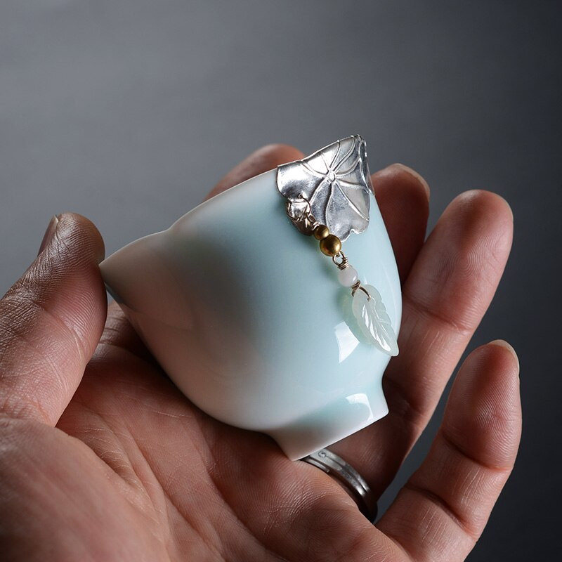 WHYOU Retro 50 ml keraminis arbatos vyno puodelis su priedais pakabinamas Kung Fu arbatos rinkinio puodelis Arbatos indai Vestuvių verslo dovanų arbatos ceremonija