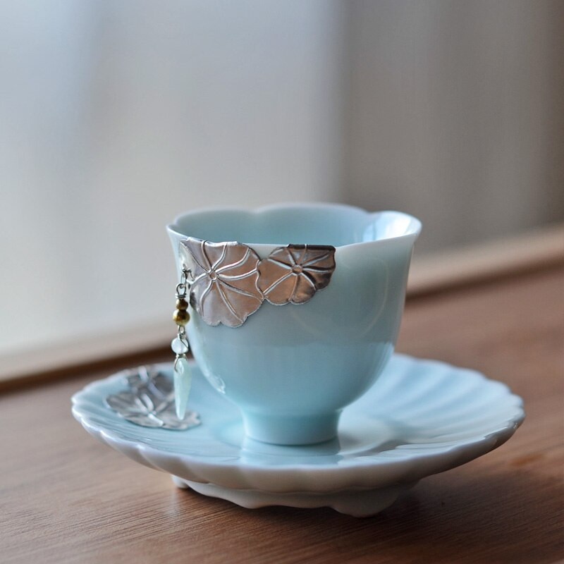 WHYOU Retro 50 ml keraminis arbatos vyno puodelis su priedais pakabinamas Kung Fu arbatos rinkinio puodelis Arbatos indai Vestuvių verslo dovanų arbatos ceremonija