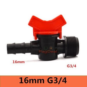 20 vnt lašelinio drėkinimo jungiklio vožtuvas 16 mm 1/2 colio vyriškas spygliuotas vandens vožtuvas PE PVC vamzdis namų sodo šiltnamio mikro drėkinimas