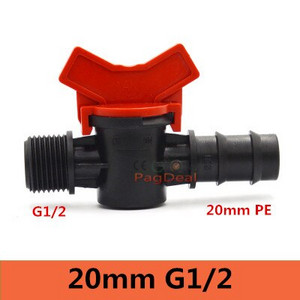 20 vnt lašelinio drėkinimo jungiklio vožtuvas 16 mm 1/2 colio vyriškas spygliuotas vandens vožtuvas PE PVC vamzdis namų sodo šiltnamio mikro drėkinimas