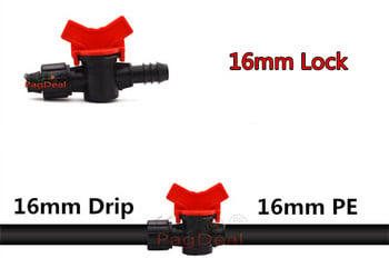 20бр. Клапан за превключване на капково напояване 16 мм 1/2 инчов мъжки бодлив воден клапан PE PVC тръба Домашна градина Оранжерия Микро напояване
