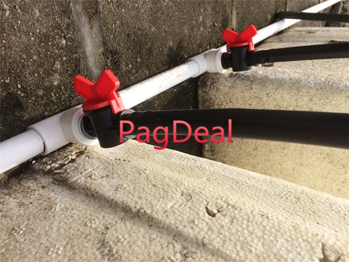 20 vnt lašelinio drėkinimo jungiklio vožtuvas 16 mm 1/2 colio vyriškas spygliuotas vandens vožtuvas PE PVC vamzdis namų sodo šiltnamio mikro drėkinimas