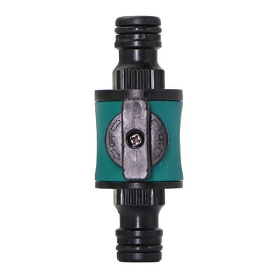 Conector pentru furtun de grădină Conector cu diametru egal de 16 mm cu supapă de închidere Conexiune rapidă pentru udare irigare