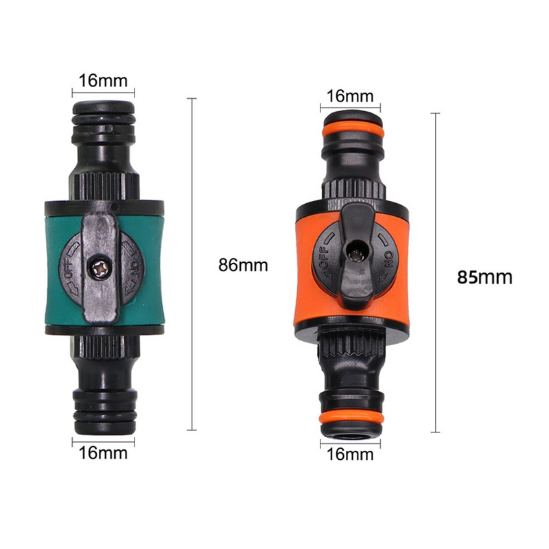 Conector pentru furtun de grădină Conector cu diametru egal de 16 mm cu supapă de închidere Conexiune rapidă pentru udare irigare