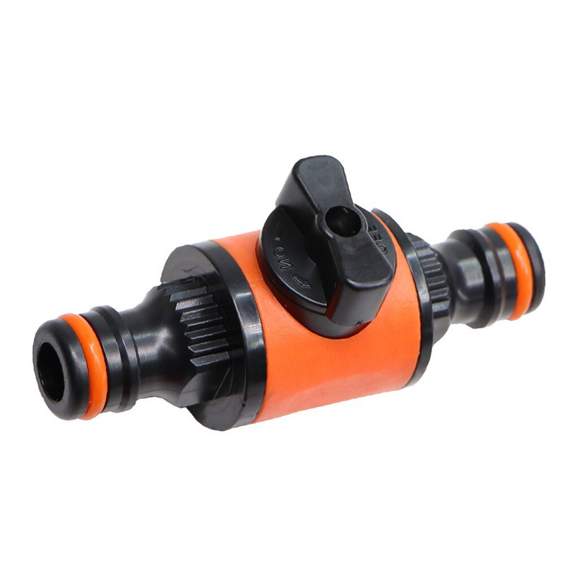 Conector pentru furtun de grădină Conector cu diametru egal de 16 mm cu supapă de închidere Conexiune rapidă pentru udare irigare