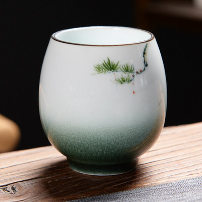 160 ml-es kerámia teáscsésze Háztartási fehér porcelán teáscsésze kínai Kung Fu teáskészlet vizes csésze