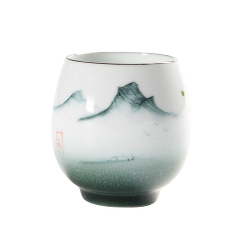 160 ml-es kerámia teáscsésze Háztartási fehér porcelán teáscsésze kínai Kung Fu teáskészlet vizes csésze
