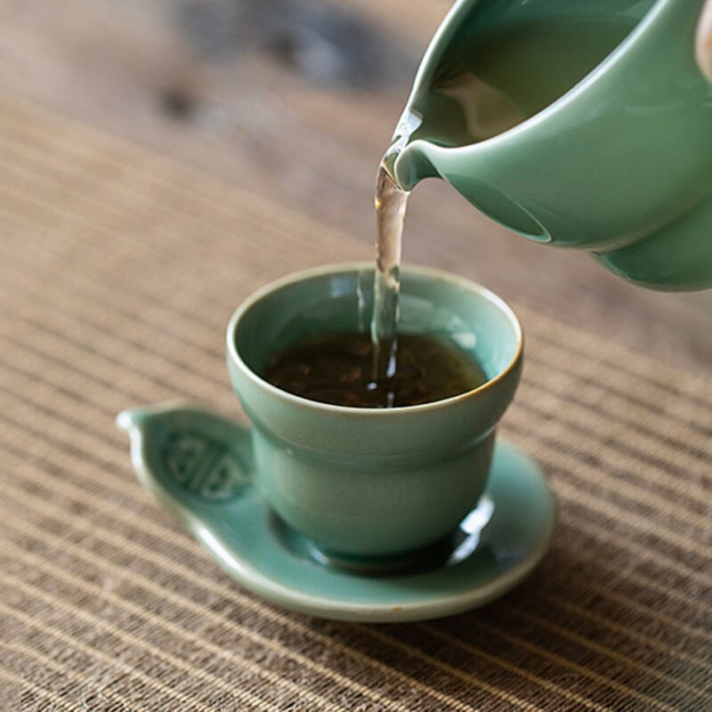 125 ml Yue Kiln Celadon teáscsésze Kreatív tök alakú kerámia egyszemélyes mester csésze japán bögre háztartási kung fu teás edények