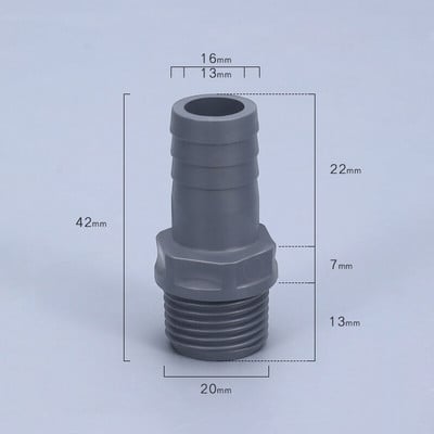 Sustorėjęs IBC bako vožtuvas PVC vamzdžių jungties žarnos jungiamosios detalės UPVC jungiamosios detalės laistymo žarnos dalys