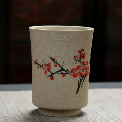 Kiniškas keramikinis arbatos puodelis Didelis keramikinis matinis arbatos dubuo Namų biuras Kavos puodelis Boutique arbatos rinkinys Priedai Kelionių meistras arbatos puodelis