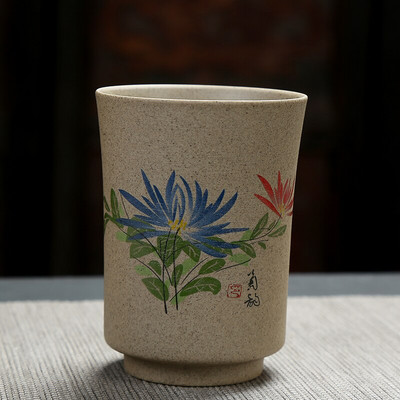 Kiniškas keramikinis arbatos puodelis Didelis keramikinis matinis arbatos dubuo Namų biuras Kavos puodelis Boutique arbatos rinkinys Priedai Kelionių meistras arbatos puodelis