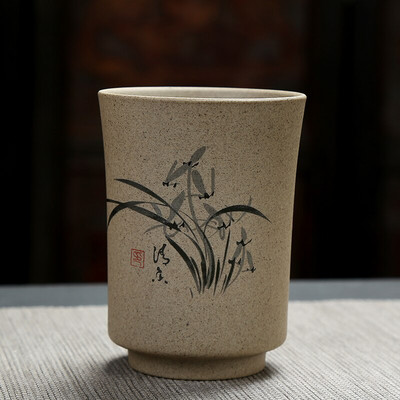 Kiniškas keramikinis arbatos puodelis Didelis keramikinis matinis arbatos dubuo Namų biuras Kavos puodelis Boutique arbatos rinkinys Priedai Kelionių meistras arbatos puodelis