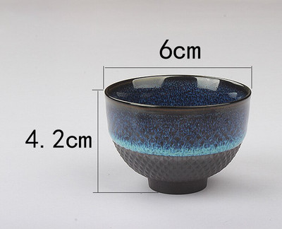 4db/tétel Kínai kemence csere kerámia teáscsésze Otthoni tea ivás Kézzel készített Boutique Retro teáskészlet Kiegészítők Single Cup Master