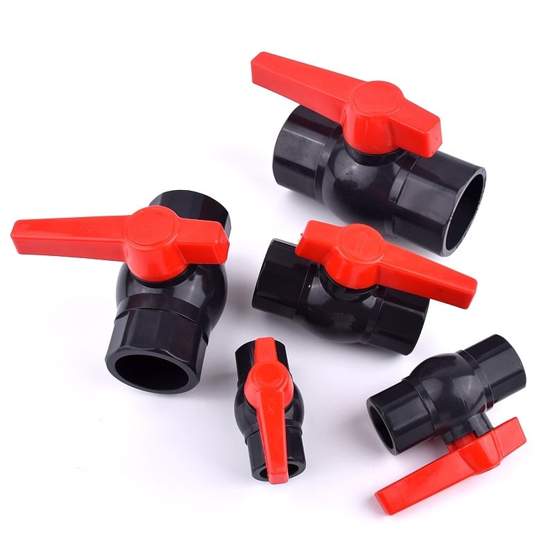 ID 20~110mm Supape cu bilă pentru țeavă UPVC Drenaj rezervor de pește de acvariu Mufa compozită Robinetă pentru țeavă de apă Dimensiune mare disponibilă