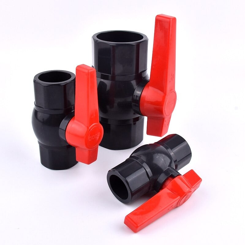 ID 20~110mm Supape cu bilă pentru țeavă UPVC Drenaj rezervor de pește de acvariu Mufa compozită Robinetă pentru țeavă de apă Dimensiune mare disponibilă