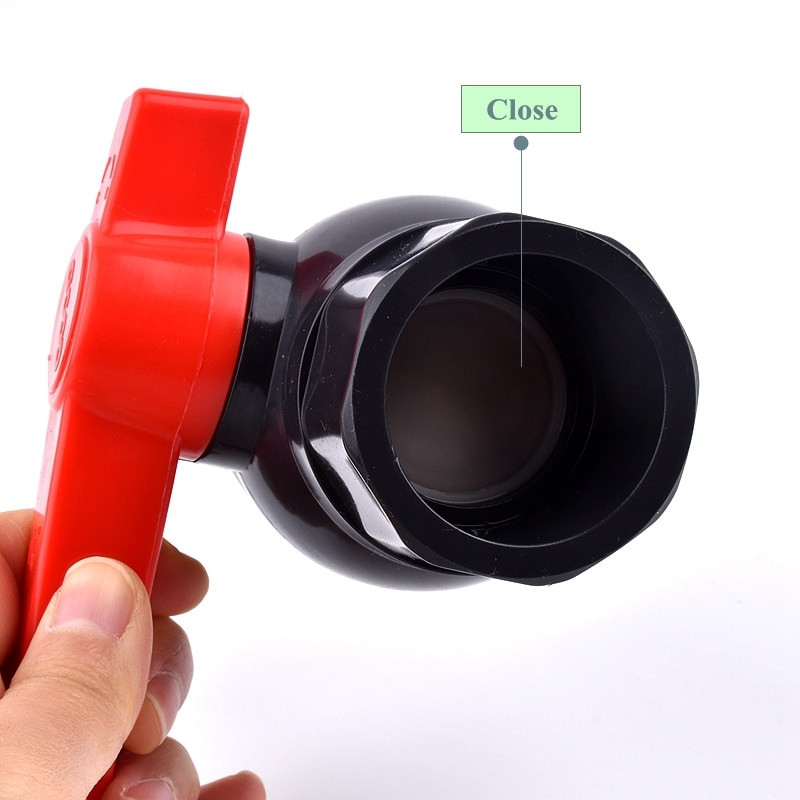 ID 20~110mm Supape cu bilă pentru țeavă UPVC Drenaj rezervor de pește de acvariu Mufa compozită Robinetă pentru țeavă de apă Dimensiune mare disponibilă