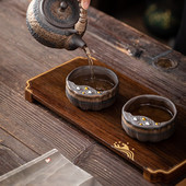 Nagy Lotus Seedpod Master Cup japán stílusú, kézzel készített aranyozott vasmáz teáscsésze teástál kerámia kung fu teáscsésze egypohár