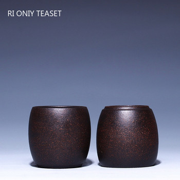 2 τεμάχια/σετ Φλυτζάνι τσαγιού Yixing Purple Clay Travel Portable Cup Meditation Handmade Tea Bowl Master Cup Αξεσουάρ Κινέζικο σετ τσαγιού 70ml