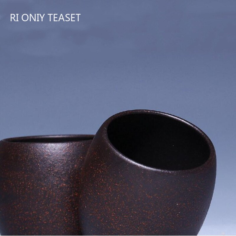 2 db/készlet Yixing Purple Clay teáscsésze utazási hordozható meditációs csésze kézzel készített teástál Mester csésze kínai teáskészlet tartozékok 70 ml