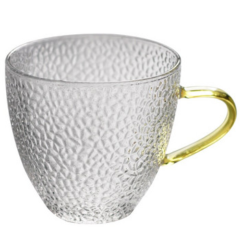 Hammered Glass Tea Cup 160ml διαφανές φλιτζάνι καφέ μικρό φλιτζάνι τσαγιού ποτό kung fu φλιτζάνι απογευματινό τσάι με δίσκο